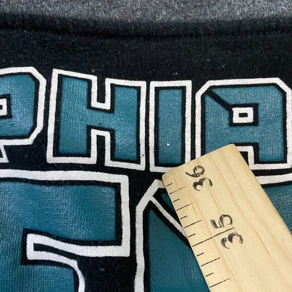 STARTER Philadelphia Eagles Football Black Green Pullover Hoodie Embroidered M - Picture 3 of 12